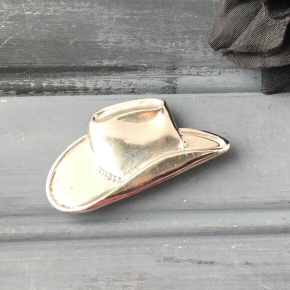Cowboy Hat Button Clip - Picture 1 of 8